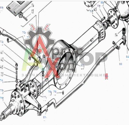 131-3003052 Тяга рулевая поперечная в сборе